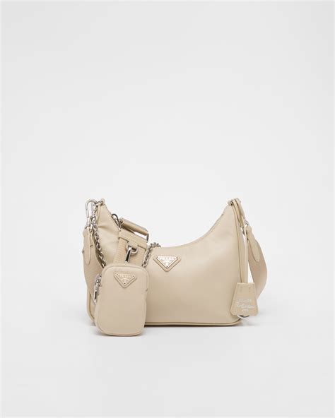 prada re-edition 2005 re-nylon bag beige|prada re edition price.